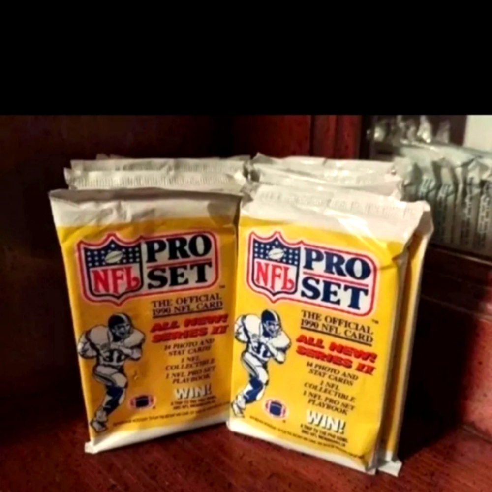 NFL PRO SET 1990 SERIES II OFFICIAL NFL CARDS 22 (of 24 pk box) Packs NWT SEALED